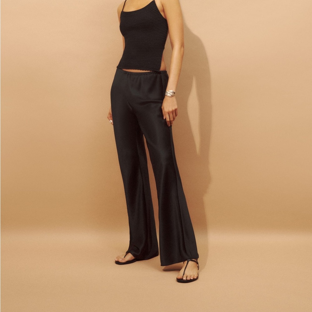 Gale Satin Mid Rise Bias Pant reformation Never worn!